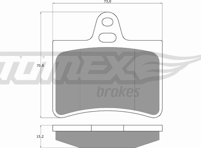 TOMEX brakes TX 13-33 - Brake Pad Set, disc brake autospares.lv