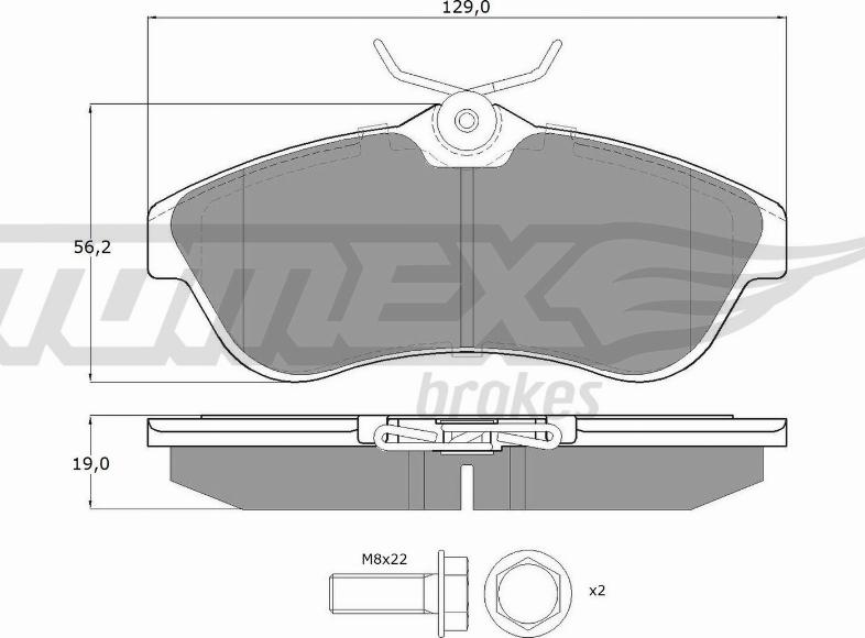 TOMEX brakes TX 13-29 - Brake Pad Set, disc brake autospares.lv