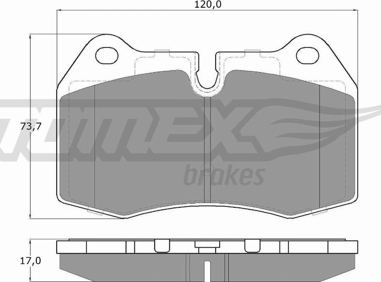 TOMEX brakes TX 13-24 - Brake Pad Set, disc brake autospares.lv
