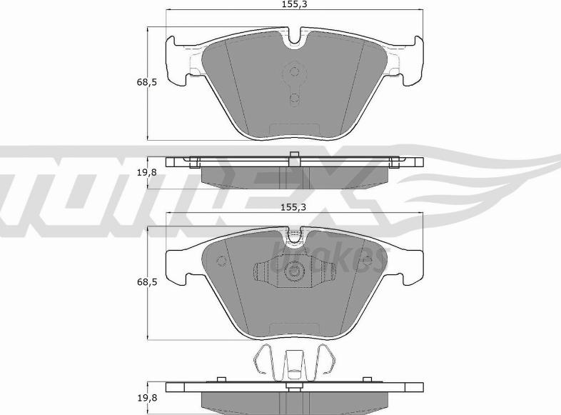 TOMEX brakes TX 13-251 - Brake Pad Set, disc brake autospares.lv