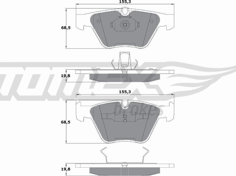 TOMEX brakes TX 13-25 - Brake Pad Set, disc brake autospares.lv