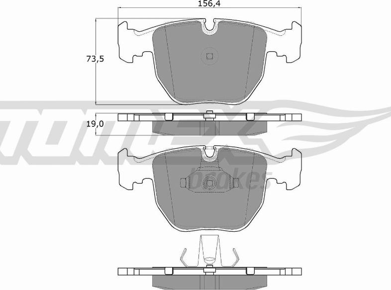 TOMEX brakes TX 13-23 - Brake Pad Set, disc brake autospares.lv