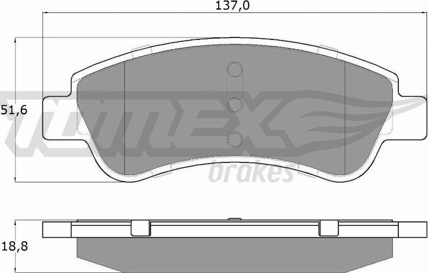 TOMEX brakes TX 13-27 - Brake Pad Set, disc brake autospares.lv
