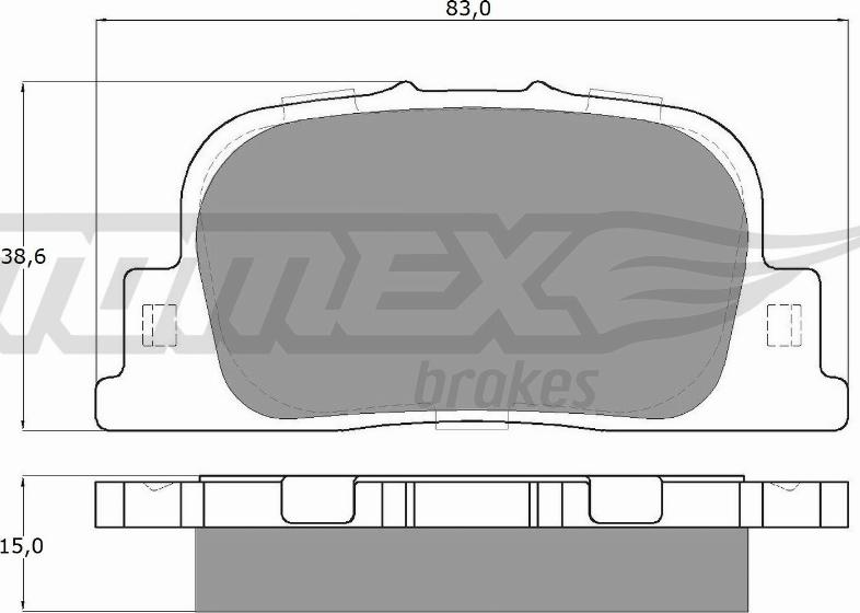 TOMEX brakes TX 13-71 - Brake Pad Set, disc brake autospares.lv