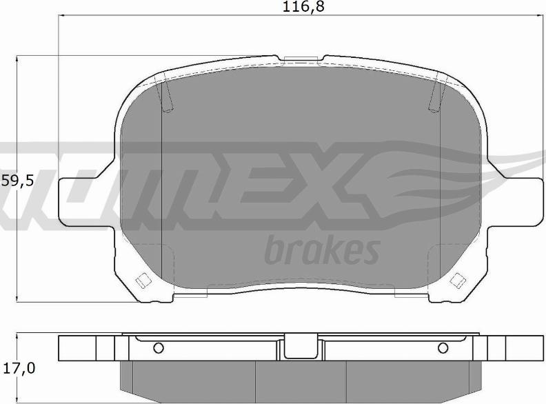 TOMEX brakes TX 13-73 - Brake Pad Set, disc brake autospares.lv