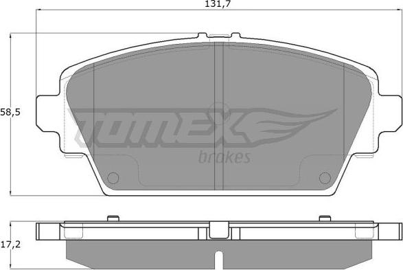 TOMEX brakes TX 12-94 - Brake Pad Set, disc brake autospares.lv