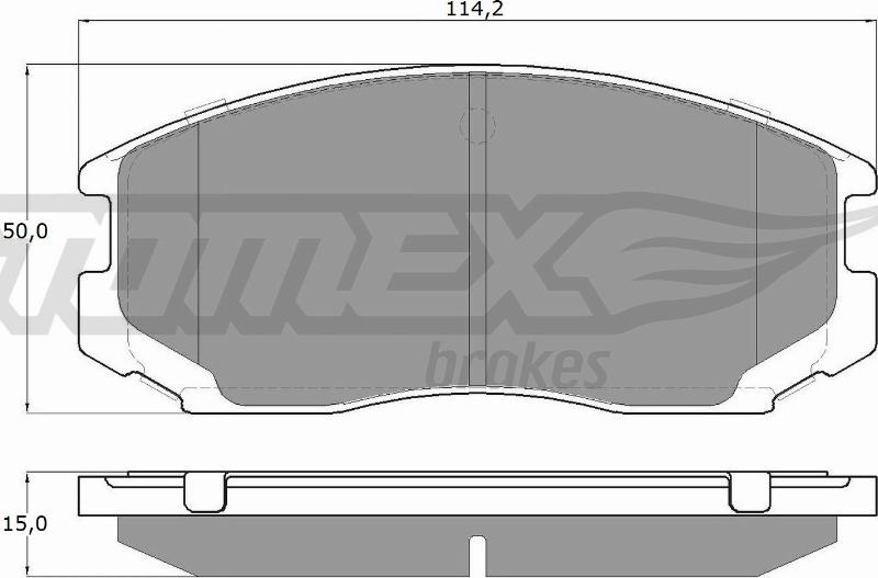 TOMEX brakes TX 12-91 - Brake Pad Set, disc brake autospares.lv
