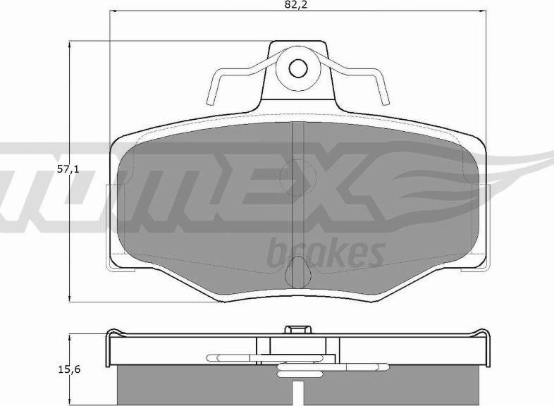 TOMEX brakes TX 12-93 - Brake Pad Set, disc brake autospares.lv