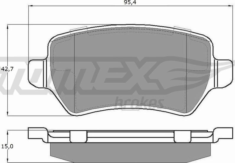 TOMEX brakes TX 12-971 - Brake Pad Set, disc brake autospares.lv