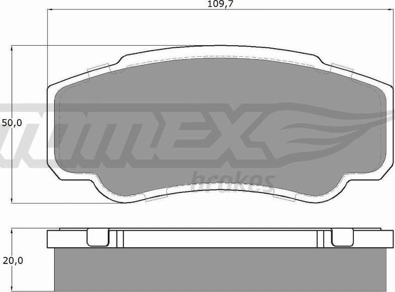 TOMEX brakes TX 12-46 - Brake Pad Set, disc brake autospares.lv