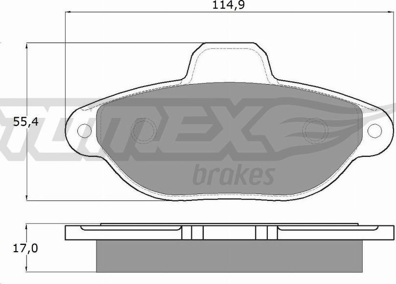 TOMEX brakes TX 12-41 - Brake Pad Set, disc brake autospares.lv