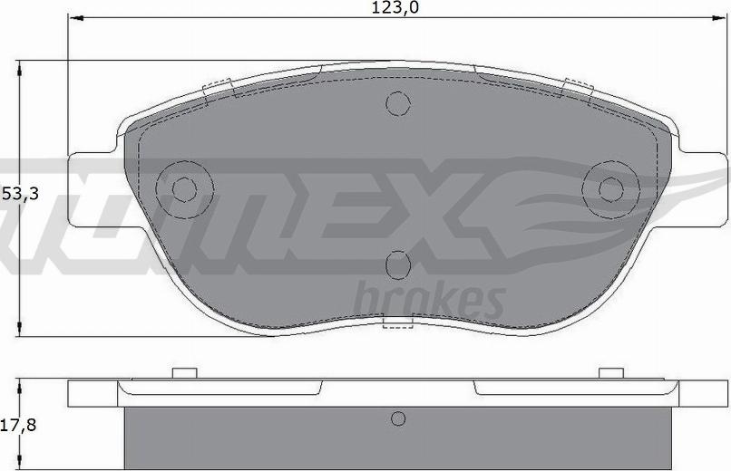 TOMEX brakes TX 12-483 - Brake Pad Set, disc brake autospares.lv