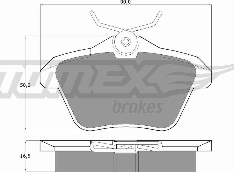 TOMEX brakes TX 12-68 - Brake Pad Set, disc brake autospares.lv