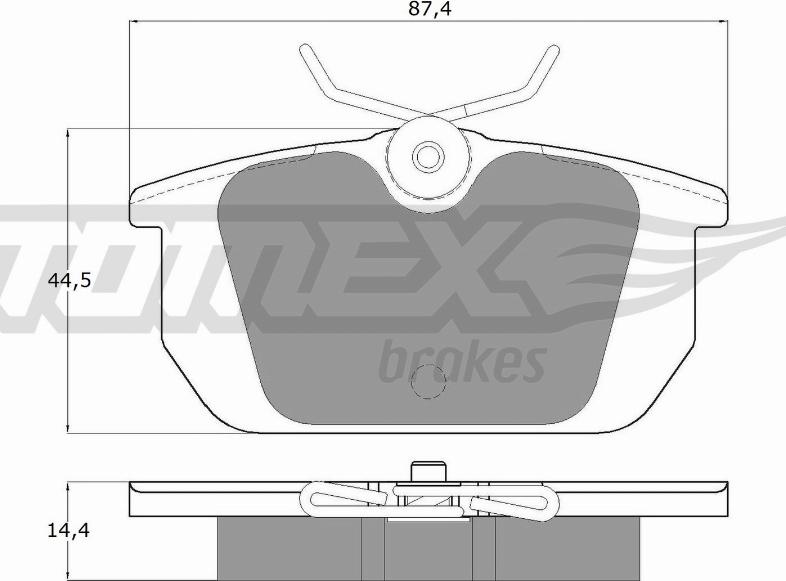 TOMEX brakes TX 12-01 - Brake Pad Set, disc brake autospares.lv