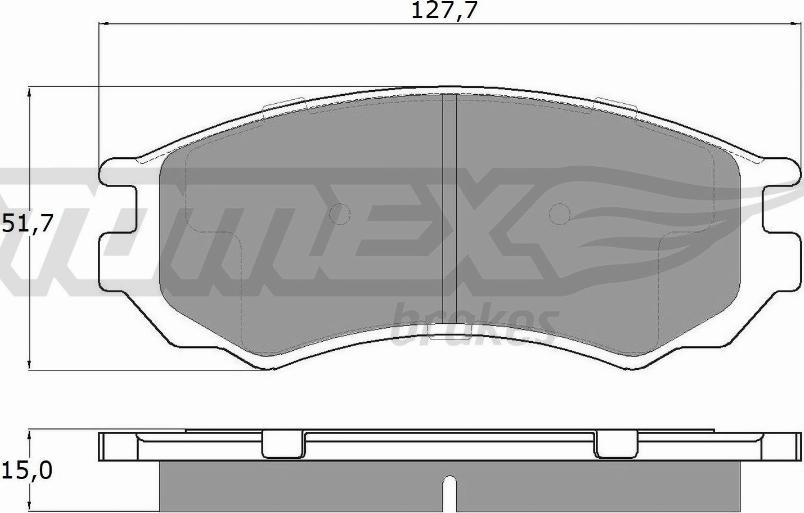 TOMEX brakes TX 12-02 - Brake Pad Set, disc brake autospares.lv