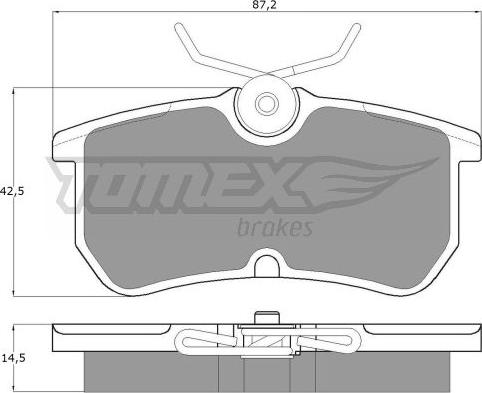 TOMEX brakes TX 12-18 - Brake Pad Set, disc brake autospares.lv