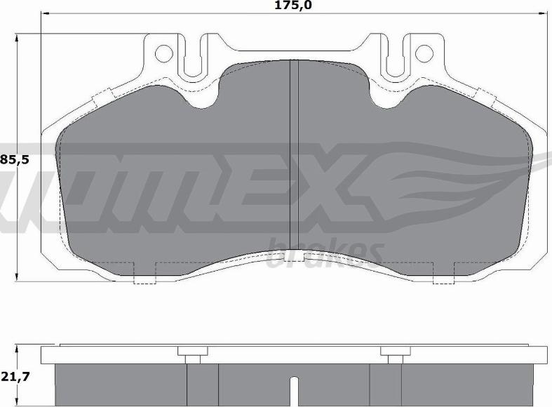 TOMEX brakes TX 12-881 - Brake Pad Set, disc brake autospares.lv