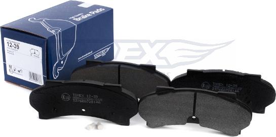 TOMEX brakes TX 12-39 - Brake Pad Set, disc brake autospares.lv