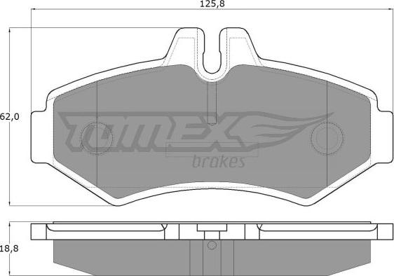 TOMEX brakes TX 12-34 - Brake Pad Set, disc brake autospares.lv