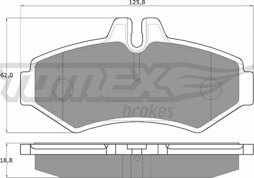 TOMEX brakes TX 12-34 - Brake Pad Set, disc brake autospares.lv