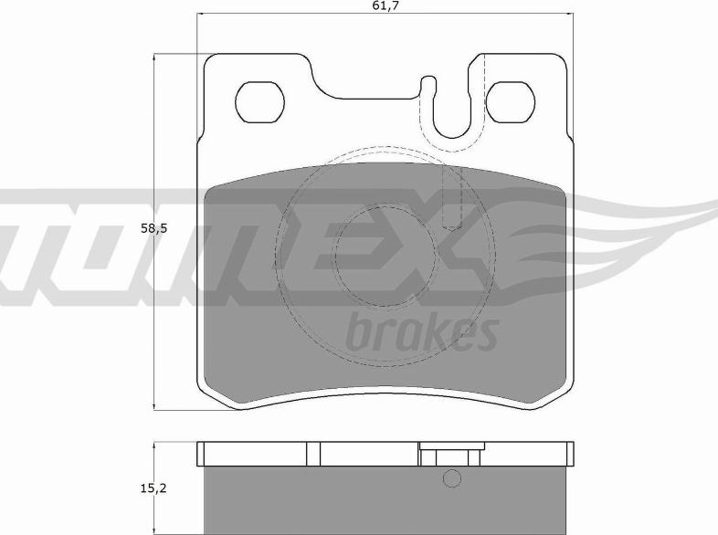 TOMEX brakes TX 12-33 - Brake Pad Set, disc brake autospares.lv