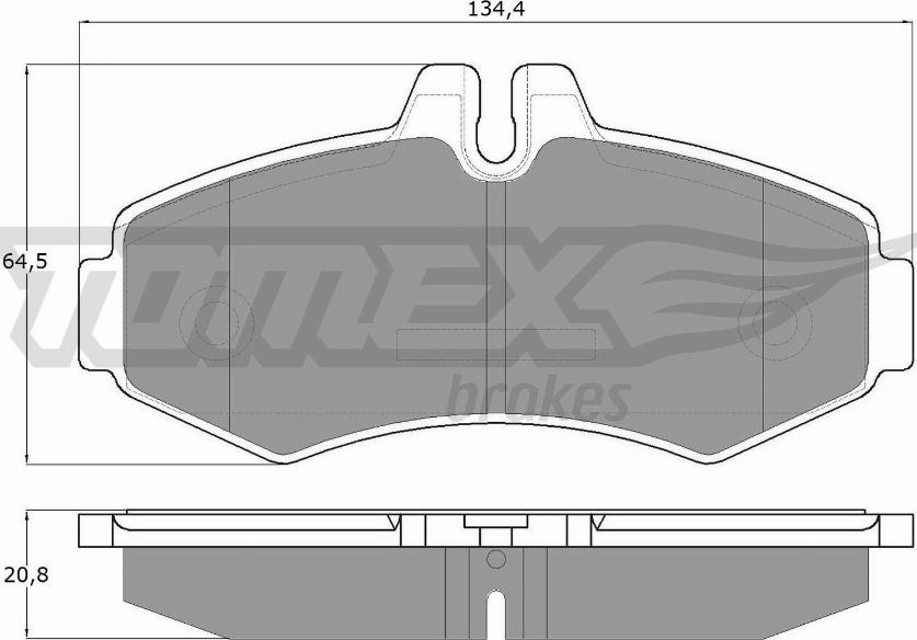 TOMEX brakes TX 12-23 - Brake Pad Set, disc brake autospares.lv