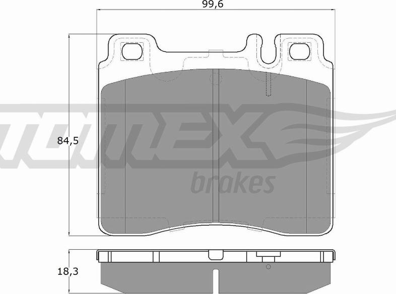 TOMEX brakes TX 12-74 - Brake Pad Set, disc brake autospares.lv