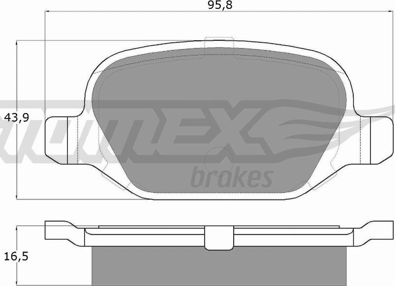 TOMEX brakes TX 12-70 - Brake Pad Set, disc brake autospares.lv