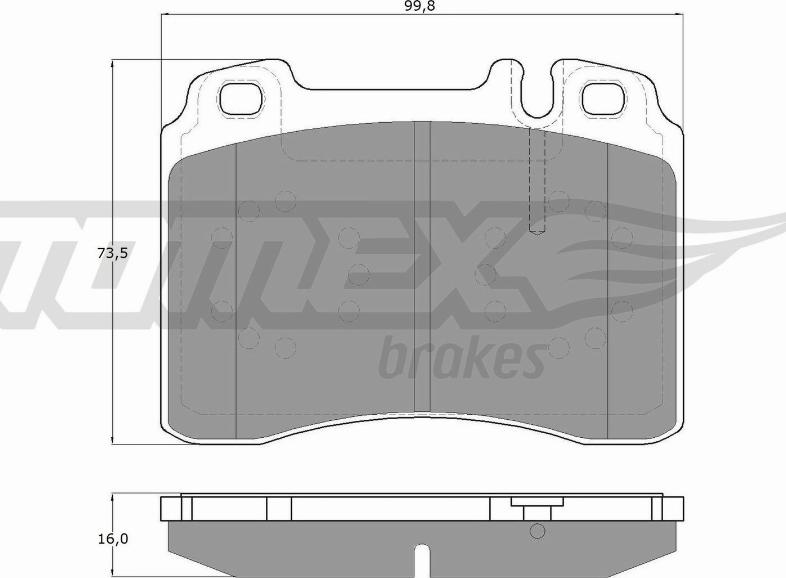 TOMEX brakes TX 12-711 - Brake Pad Set, disc brake autospares.lv