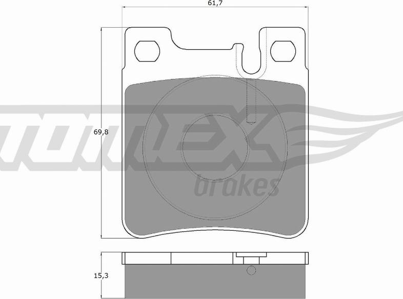 TOMEX brakes TX 12-73 - Brake Pad Set, disc brake autospares.lv