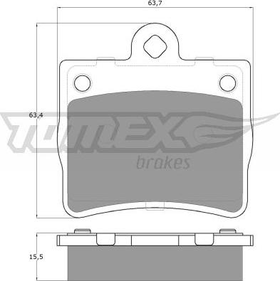 TOMEX brakes TX 12-77 - Brake Pad Set, disc brake autospares.lv