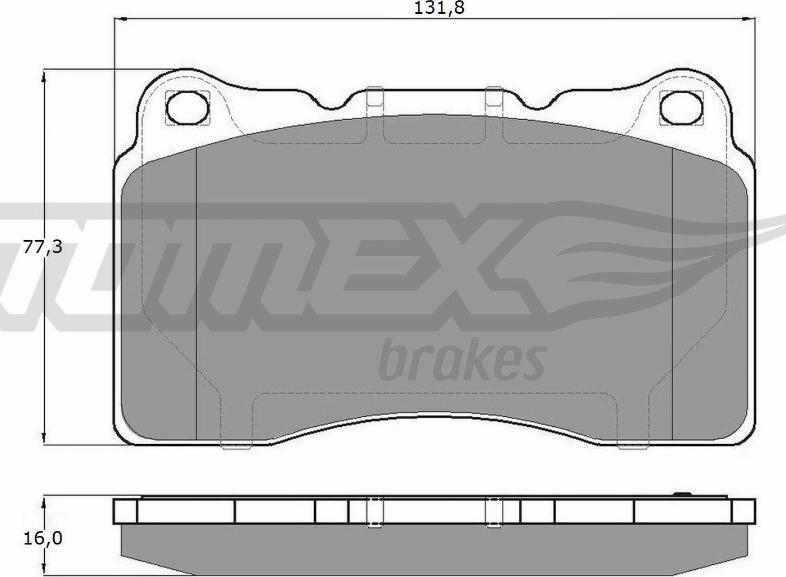 TOMEX brakes TX 17-961 - Brake Pad Set, disc brake autospares.lv