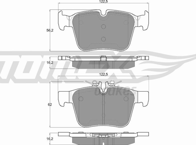 TOMEX brakes TX 17-051 - Brake Pad Set, disc brake autospares.lv