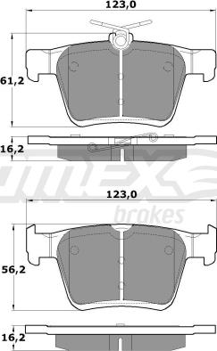 TOMEX brakes TX 17-05 - Brake Pad Set, disc brake autospares.lv