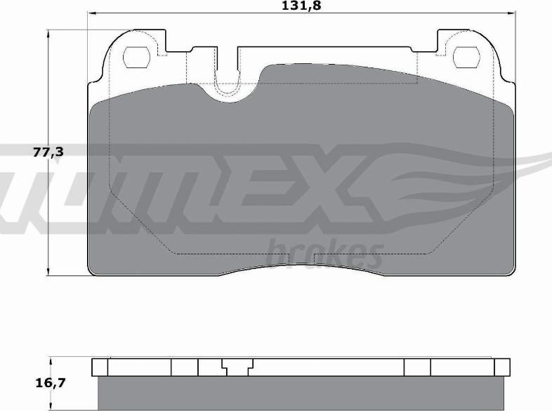 TOMEX brakes TX 17-06 - Brake Pad Set, disc brake autospares.lv