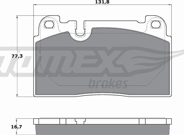 TOMEX brakes TX 17-14 - Brake Pad Set, disc brake autospares.lv