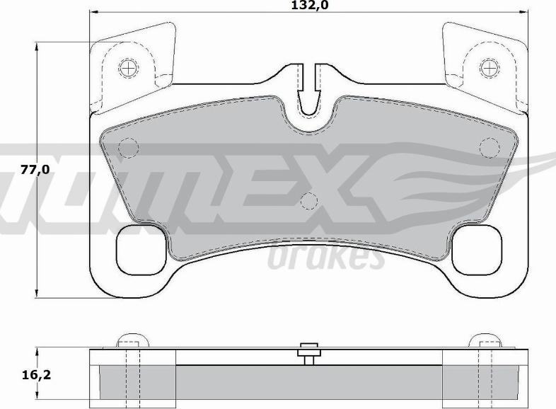 TOMEX brakes TX 17-15 - Brake Pad Set, disc brake autospares.lv