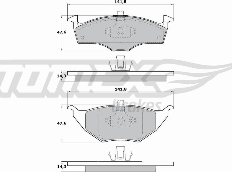 TOMEX brakes TX 17-10 - Brake Pad Set, disc brake autospares.lv