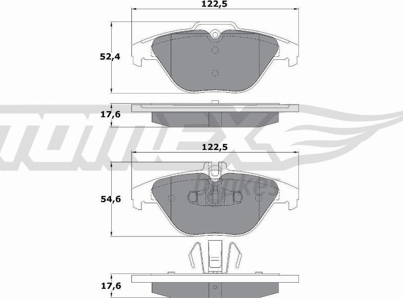 TOMEX brakes TX 17-39 - Brake Pad Set, disc brake autospares.lv