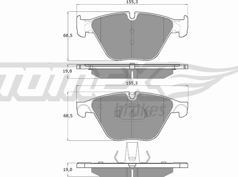 TOMEX brakes TX 17-35 - Brake Pad Set, disc brake autospares.lv