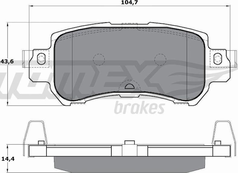 TOMEX brakes TX 17-26 - Brake Pad Set, disc brake autospares.lv