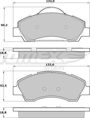 TOMEX brakes TX 17-28 - Brake Pad Set, disc brake autospares.lv