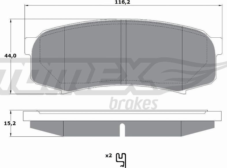 TOMEX brakes TX 17-79 - Brake Pad Set, disc brake autospares.lv