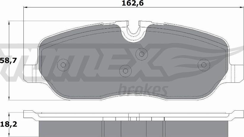 TOMEX brakes TX 17-71 - Brake Pad Set, disc brake autospares.lv