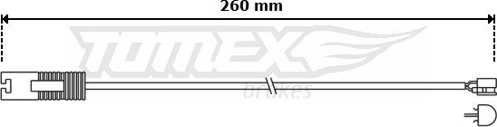 TOMEX brakes TX 30-99 - Warning Contact, brake pad wear autospares.lv