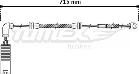 TOMEX brakes TX 30-42 - Warning Contact, brake pad wear autospares.lv