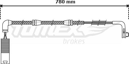 TOMEX brakes TX 30-47 - Warning Contact, brake pad wear autospares.lv