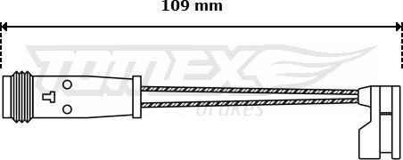 TOMEX brakes TX 30-55 - Warning Contact, brake pad wear autospares.lv