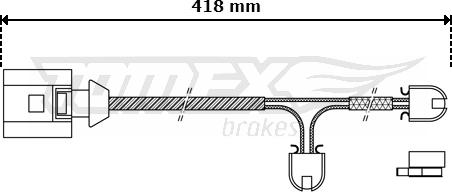 TOMEX brakes TX 30-51 - Warning Contact, brake pad wear autospares.lv