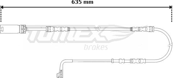 TOMEX brakes TX 30-58 - Warning Contact, brake pad wear autospares.lv